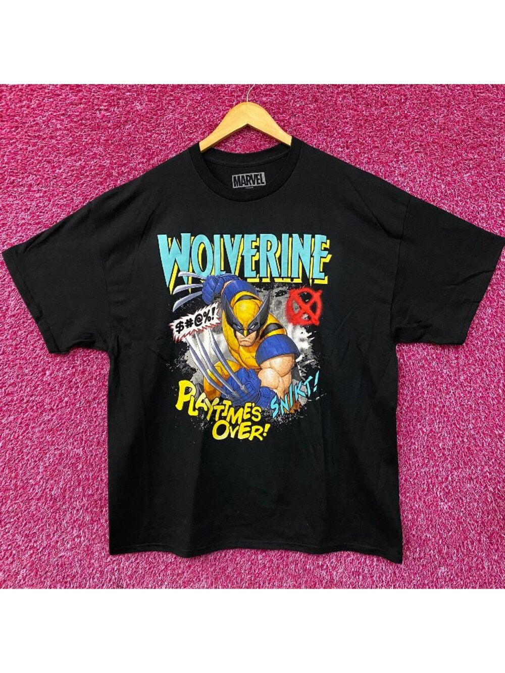 Marvel X-Men Wolverine Playtime Over Comic T-Shirt 2X